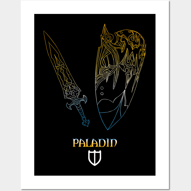 Paladin Fantasy Job Weapon Wall Art by serre7@hotmail.fr